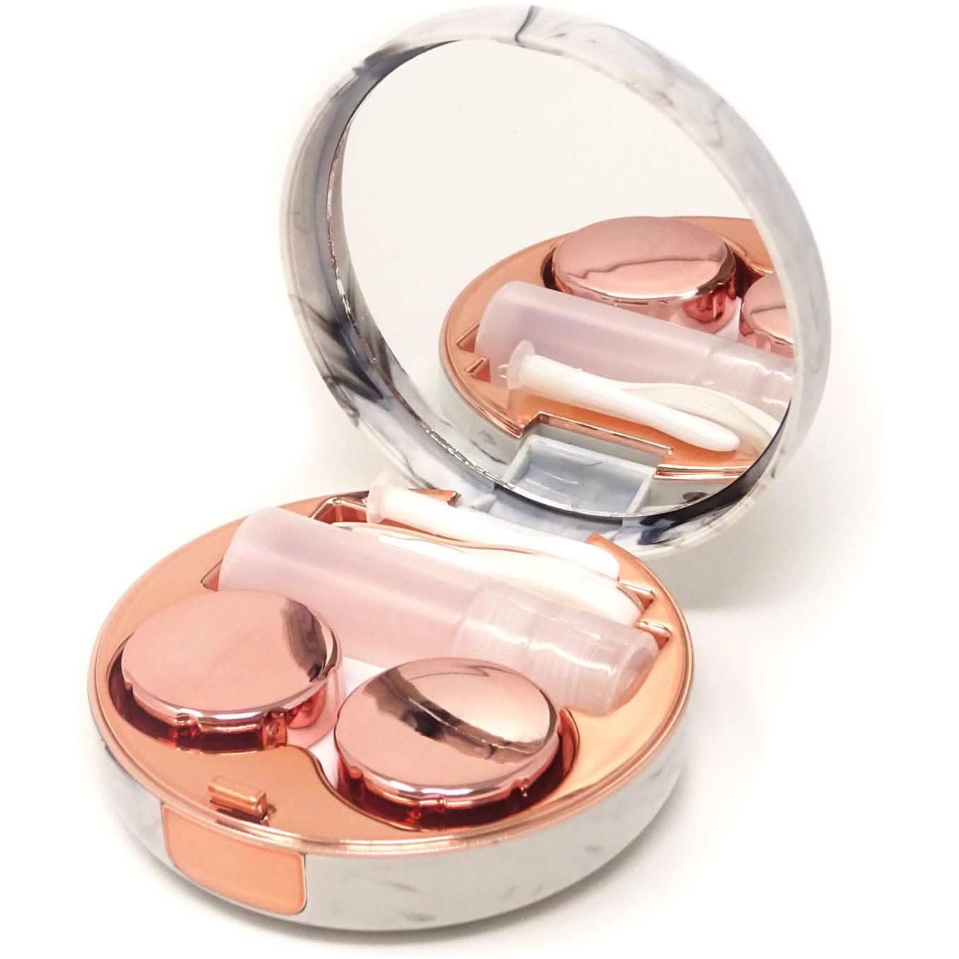 Honbay Fashion Marble Contact Lens Case with Mirror