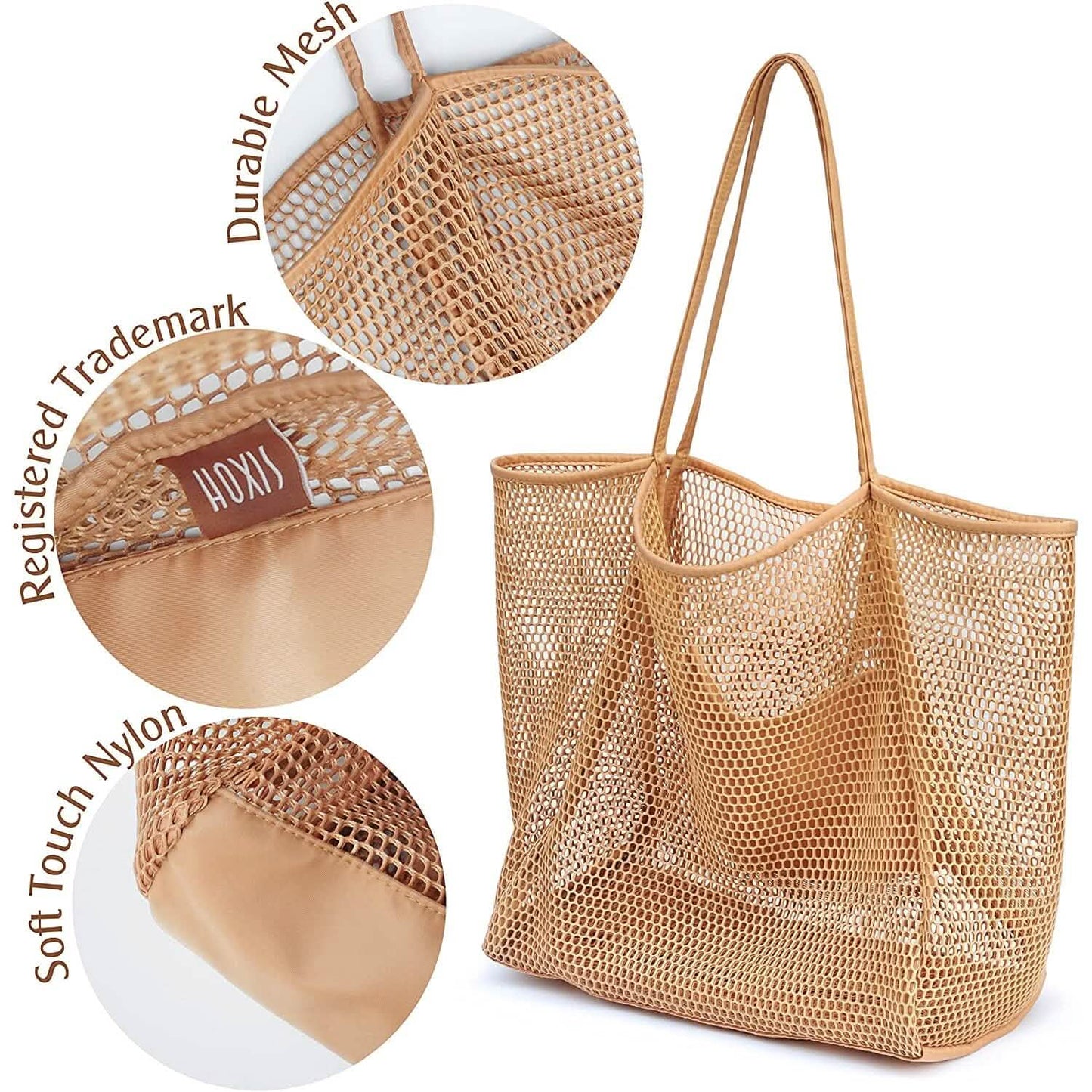 HOXIS Mesh Beach Tote Women's Shoulder Bag