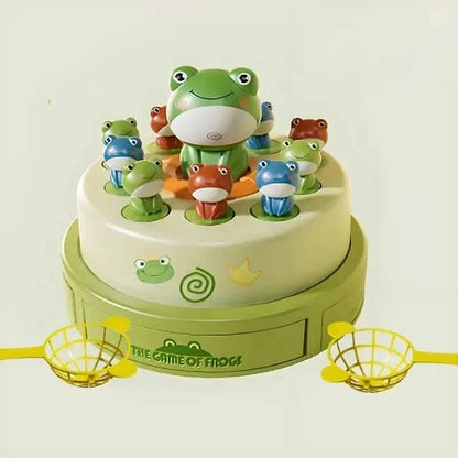 Interactive Electric Bouncing Frog Turntable Toy - Educational Desktop Game for Boys & Girls