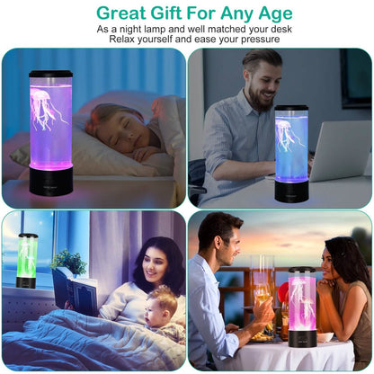 Jellyfish Lava Lamp Multicolor Changing Mood Night Light