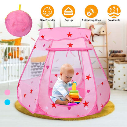 Kids Pop Up Prince Princess Toddler Play Tent