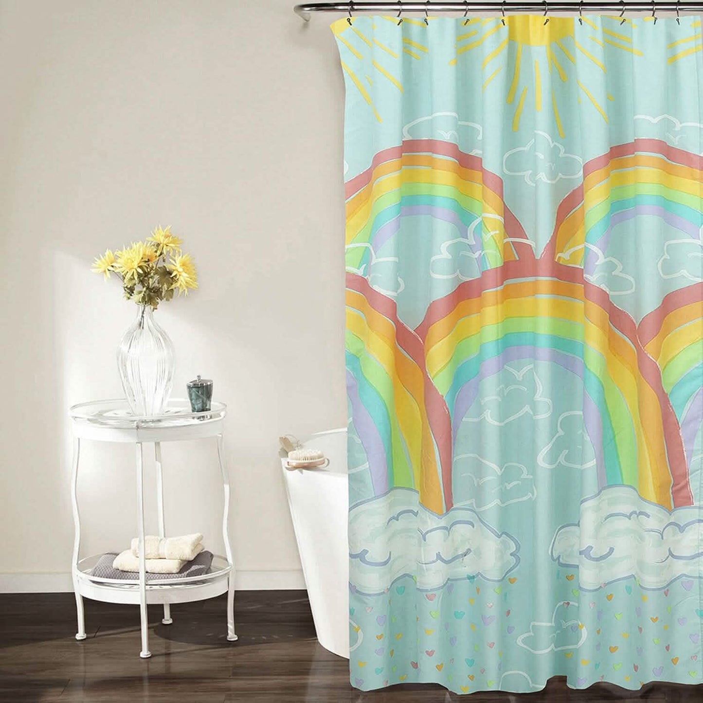Kidz Mix Rainbow Clouds Shower Curtain
