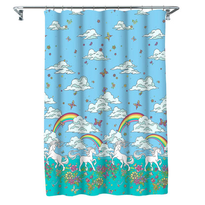 Kidz Mix Unicorn Rainbow Shower Curtain