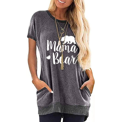 Ladies Long T Shirts Cotton Graphic Lettern Print Summer Tops