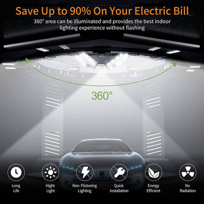 LED Garage Ceiling 360¬∞ Lighting with 576 LEDs