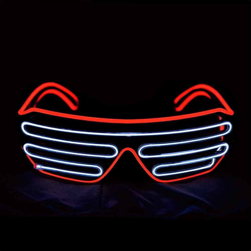 Light Up Shutter Neon Rave Flashing LED Sunglasses