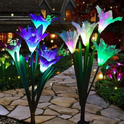Lily Flower Multi-Color Changing LED Solar Powered Lights