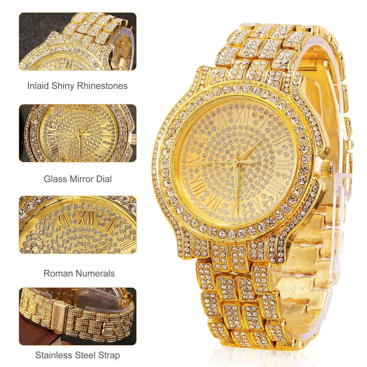 Luxury Crystal Rhinestone Quartz Watch