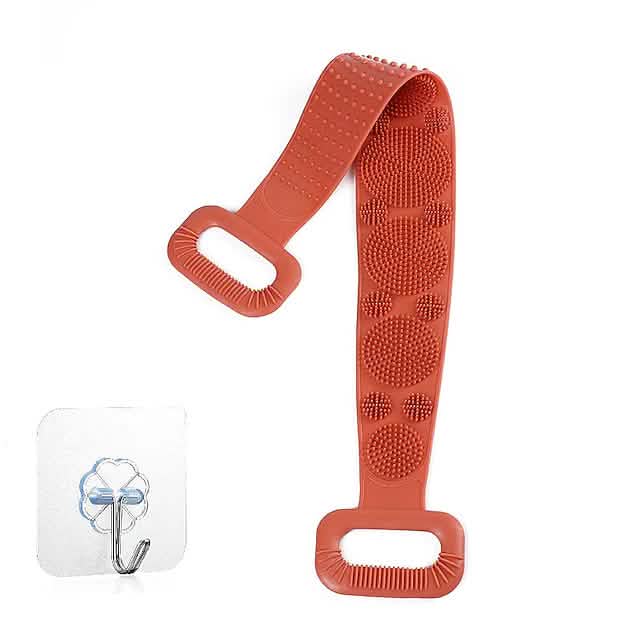 Magic Silicone Brush with Self-Adhesive Hook Bath Towel