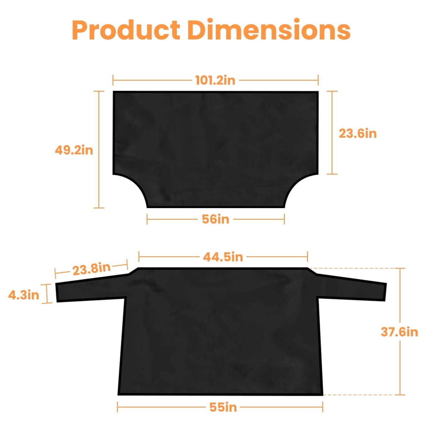 Magnetic Car Windshield Cover Front Rear Protector Fit for All Cars
