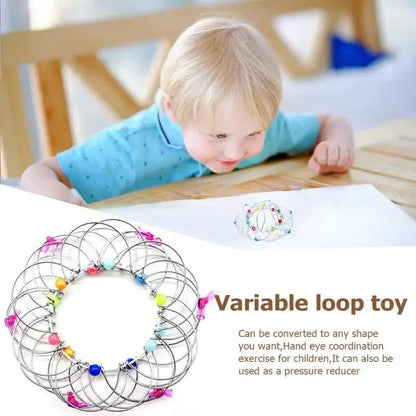 Mandala Decompression Flower Basket & Steel Ring Sensory Toys