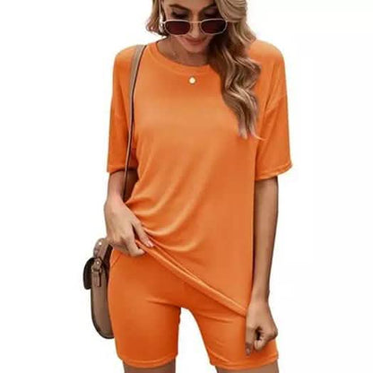 Matching Biker Short and T-Shirt Set