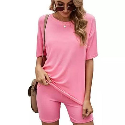 Matching Biker Short and T-Shirt Set