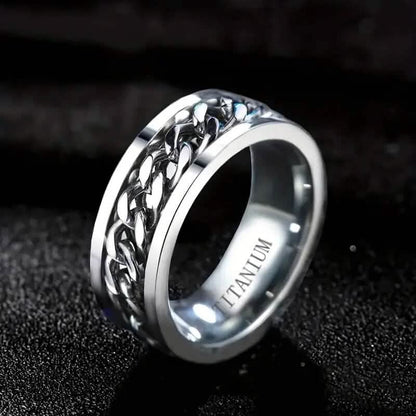 Men's 8mm Titanium Steel Ring