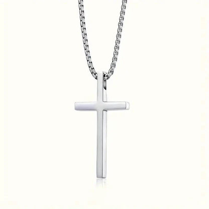 Men's Fashion Stainless Steel Cross Pendant Necklace