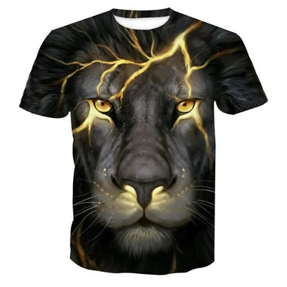Men's T-Shirt Graphic Animal Plus Size Print Short Sleeve Halloween Tops