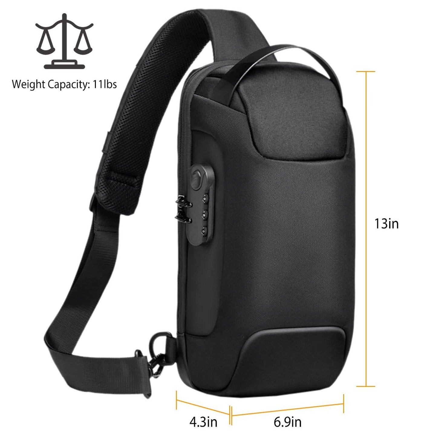Men's Waterproof Anti-Theft Sling Backpack
