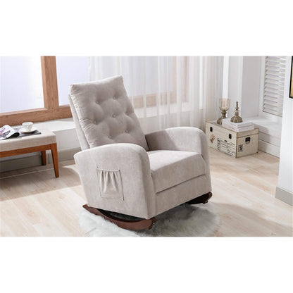 Mid-Century Modern Nursery Rocking Chair Armchair