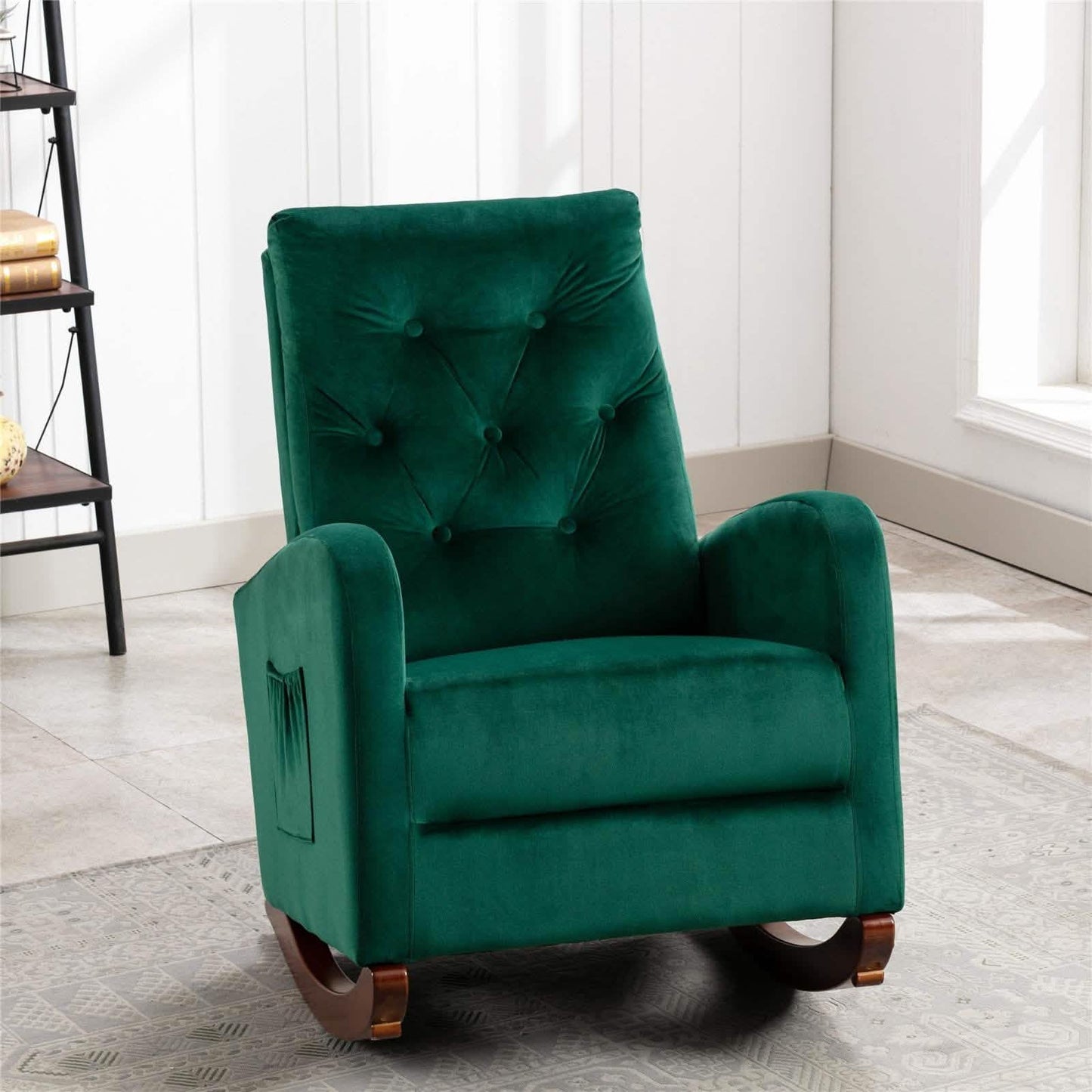 Mid-Century Modern Nursery Rocking Chair Armchair
