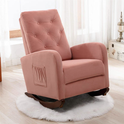 Mid-Century Modern Nursery Rocking Chair Armchair