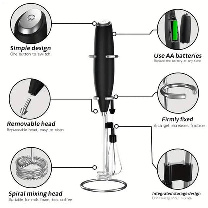 Milk Frother, Handheld Electric Mixer