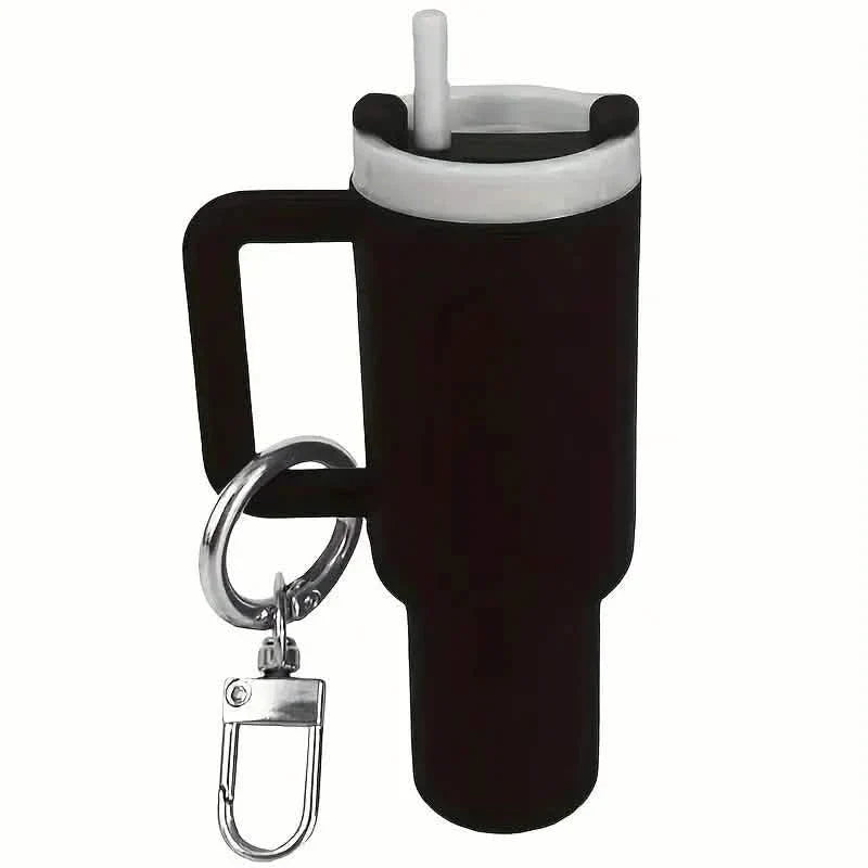 Mini Water Bottle Keychain - Street Style, Plastic Material