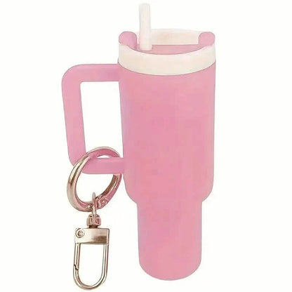 Mini Water Bottle Keychain - Street Style, Plastic Material