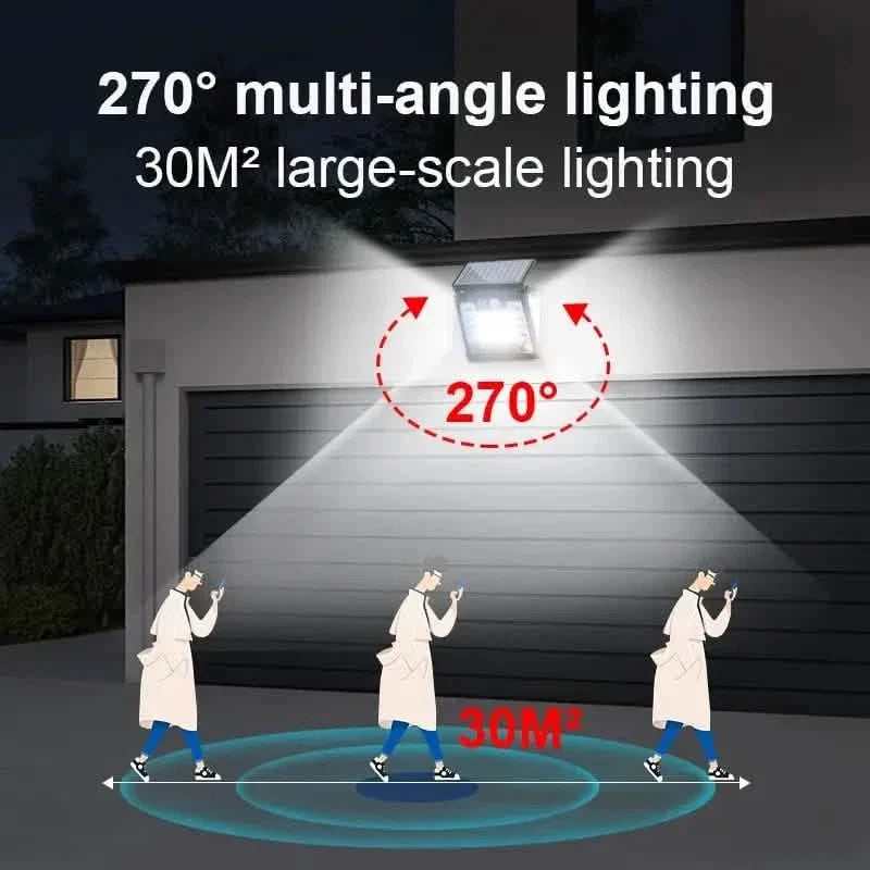 Motion Sensor Solar Street Light - Dusk to Dawn, Energy Efficient LED Lamp