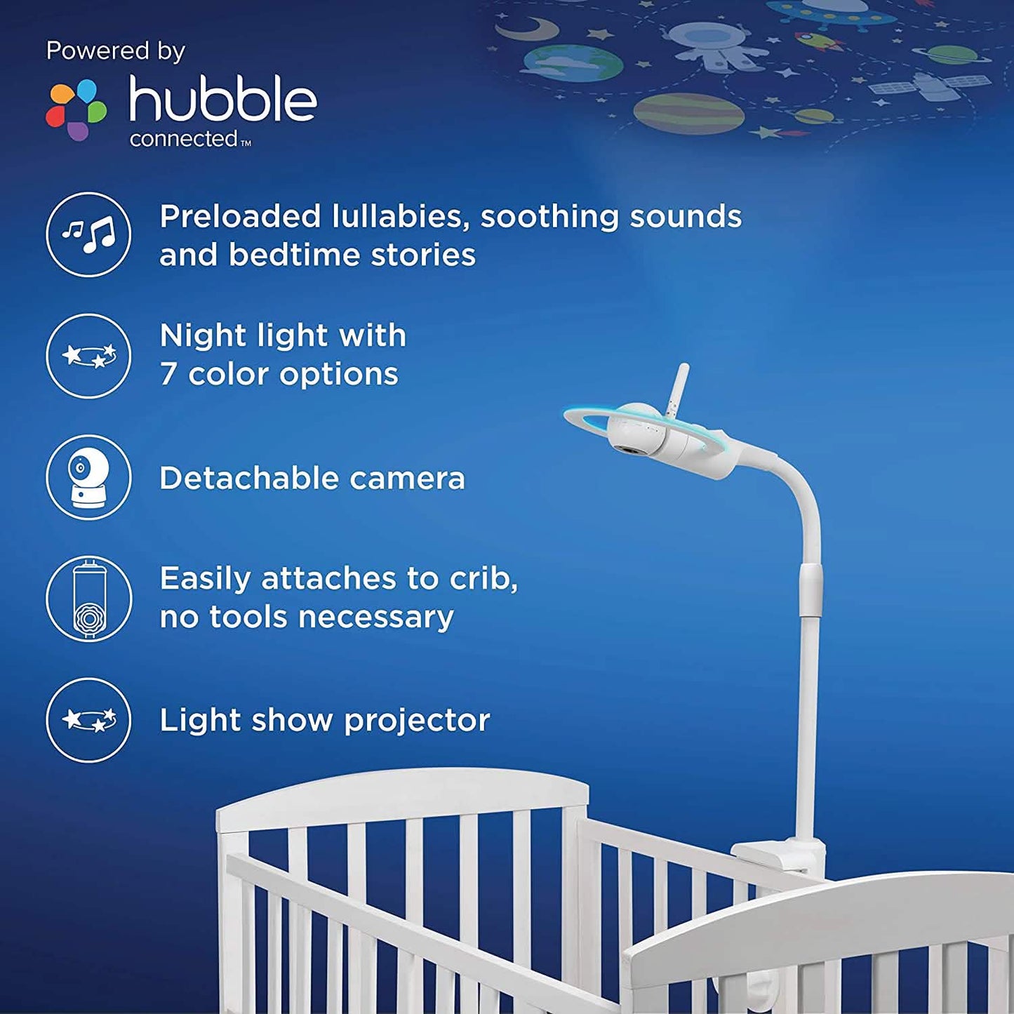 Motorola Halo+ Video Baby Monitor - Infant Wi-Fi Camera with Overhead Crib Mount - 4.3-Inch Color Screen with Infrared Night Vision and Intercom (Refurbished)