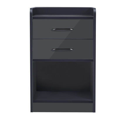 Nightstand with Charging Station and LED Lights