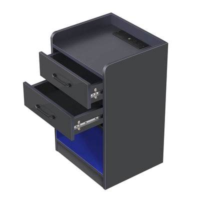 Nightstand with Charging Station and LED Lights