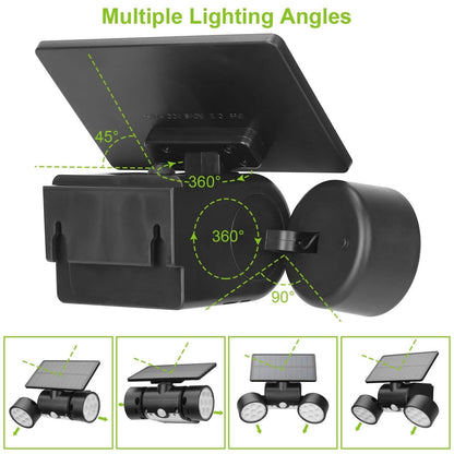 Outdoor PIR Motion Sensor Dusk To Dawn Solar Wall Lamps IP65 Waterproof