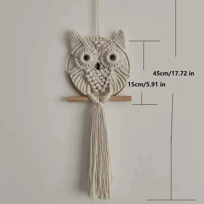Owl Macrame Home Tapestry Boho Tapestry Wall Hanging