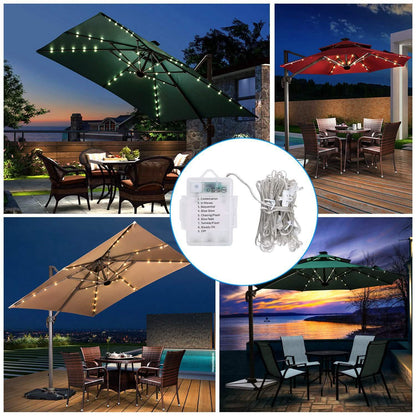 Patio Umbrella Lights 8 Lighting Mode with Remote Control