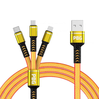 PBG 3-in-1 Cable Mesh/Nylon Braided HQ Multi Device Charging (Lightning, USB-C , Micro)