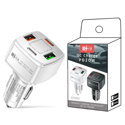 PBG 4 Port Car Charger 2 PD Ports and 2 USB Ports