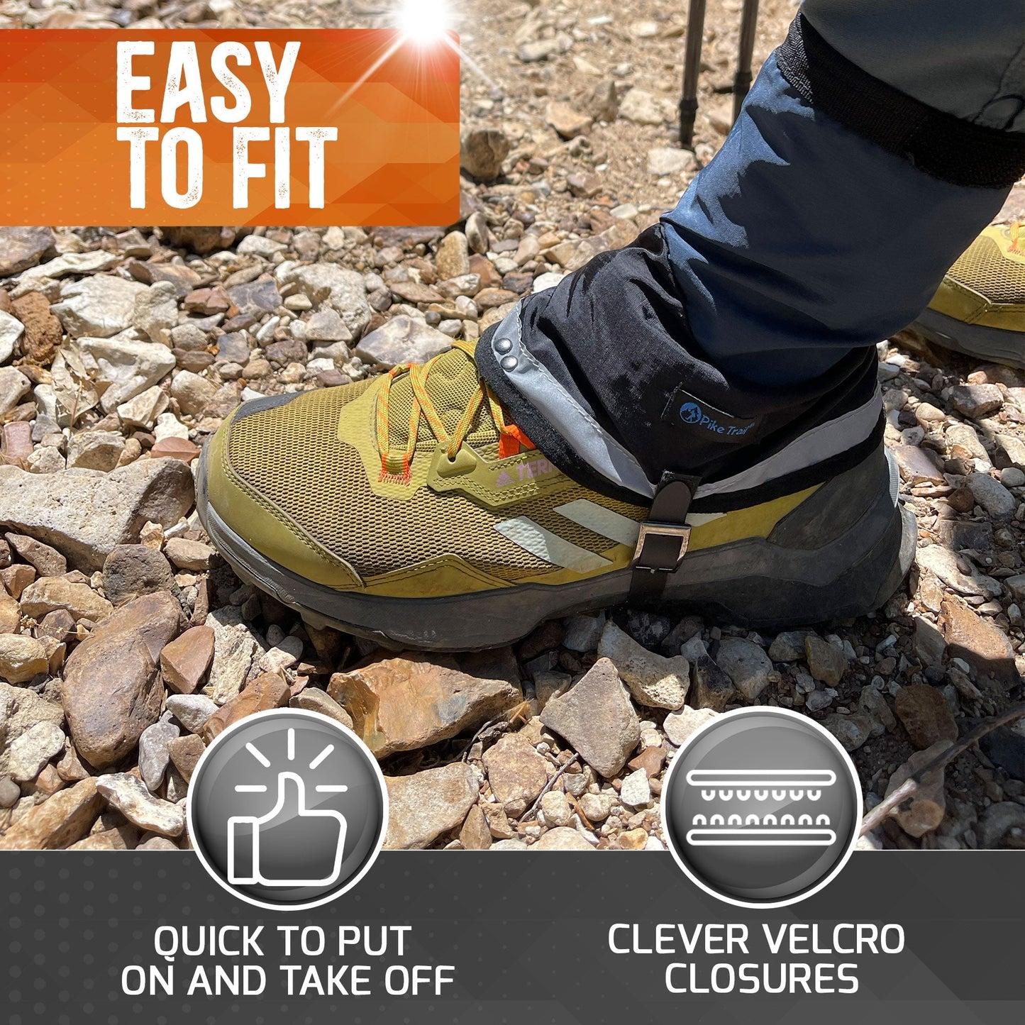 Pike Trail Mid Length Gaiters Small/Medium Adjustable Fit - Lumina Home