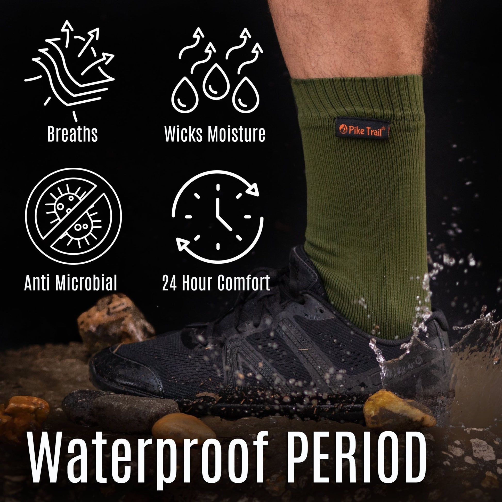 Pike Trail Waterproof Breathable Socks - Lumina Home