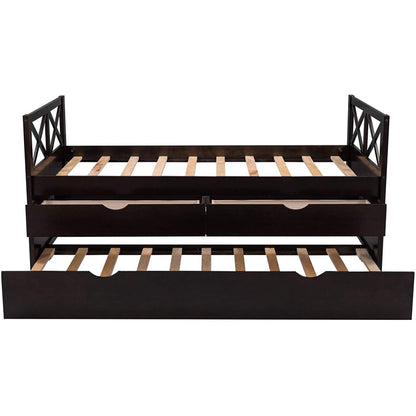 Platform Storage Bed with Trundle