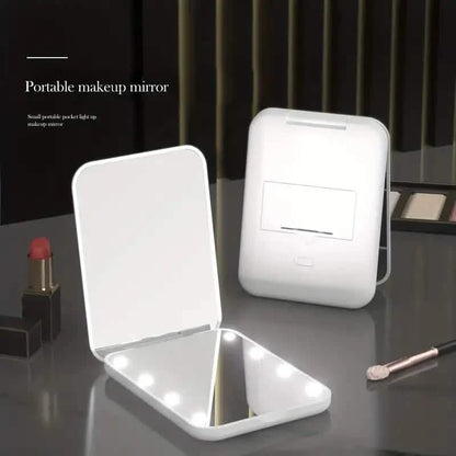 Pocket Mirror, 1X/3X Magnification LED Compact Travel Makeup Mirror