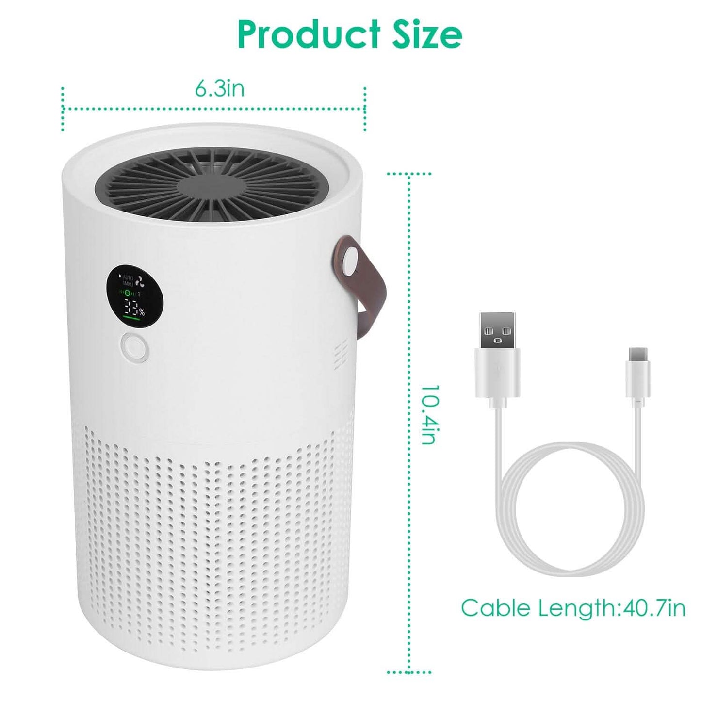 Portable Anio Air Purifier Electronic Air Sterilization with 4 Modes Night Light