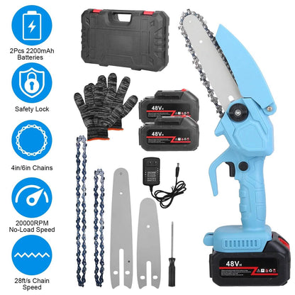 Portable Handheld Cordless Small Chain Saw Battery Powered