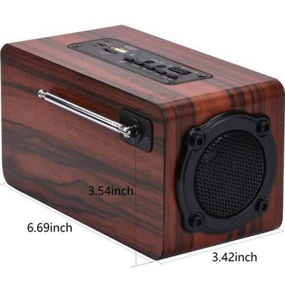 Portable Retro Wooden Wireless Bluetooth 4.2 Speaker