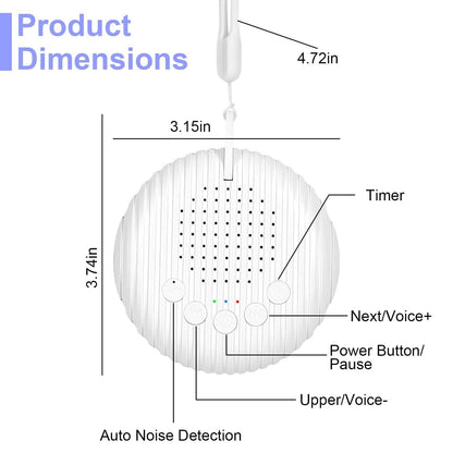 Portable White Noise Sound Machine for Sleep Aid