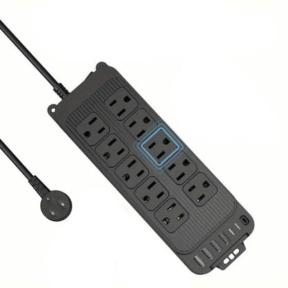 Power Strip Plug with 10-Outlets, 6 USB Ports and 2 USB-C