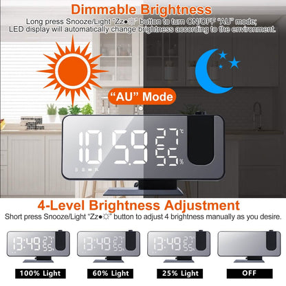 Projection Alarm Clock with Radio Function