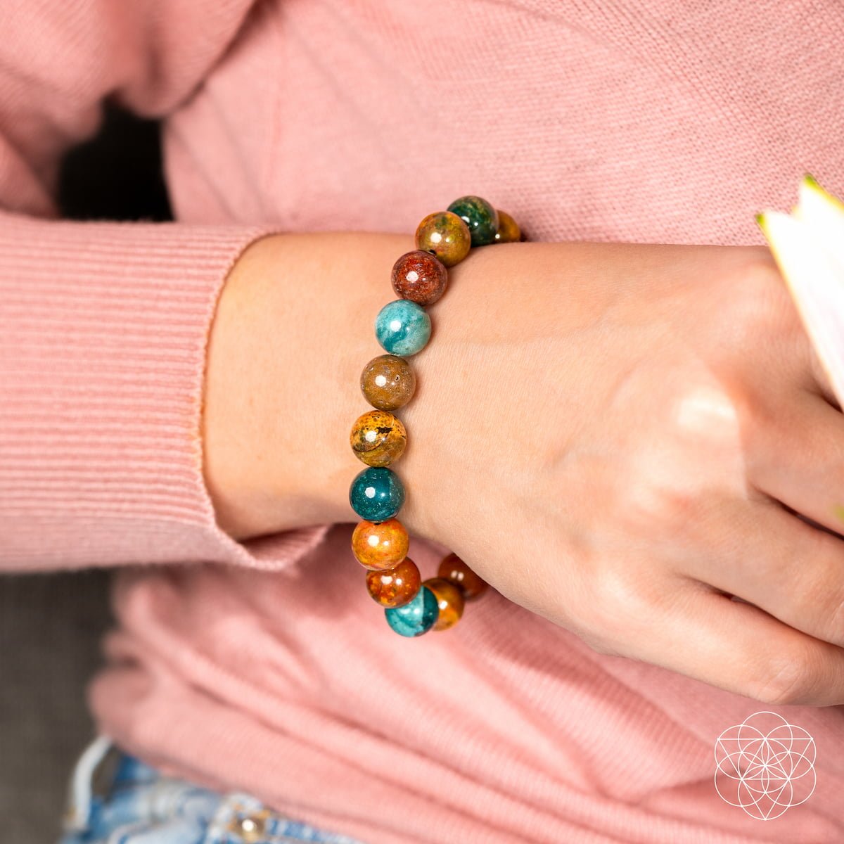 Quiet My Mind – Ocean Jasper Bracelet - Lumina Home