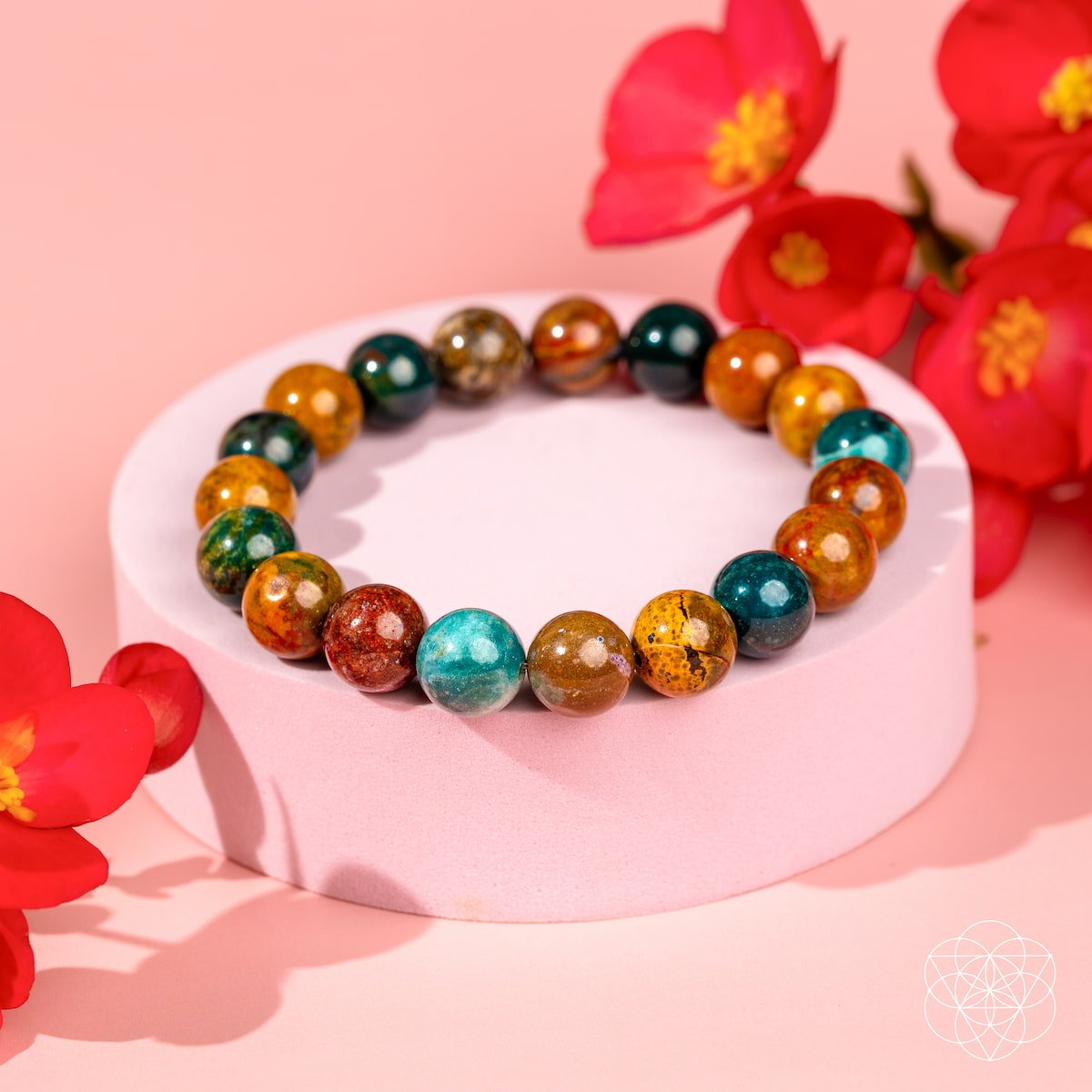 Quiet My Mind – Ocean Jasper Bracelet - Lumina Home