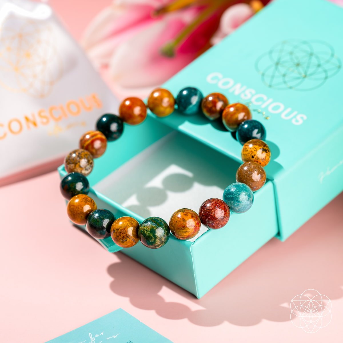 Quiet My Mind – Ocean Jasper Bracelet - Lumina Home