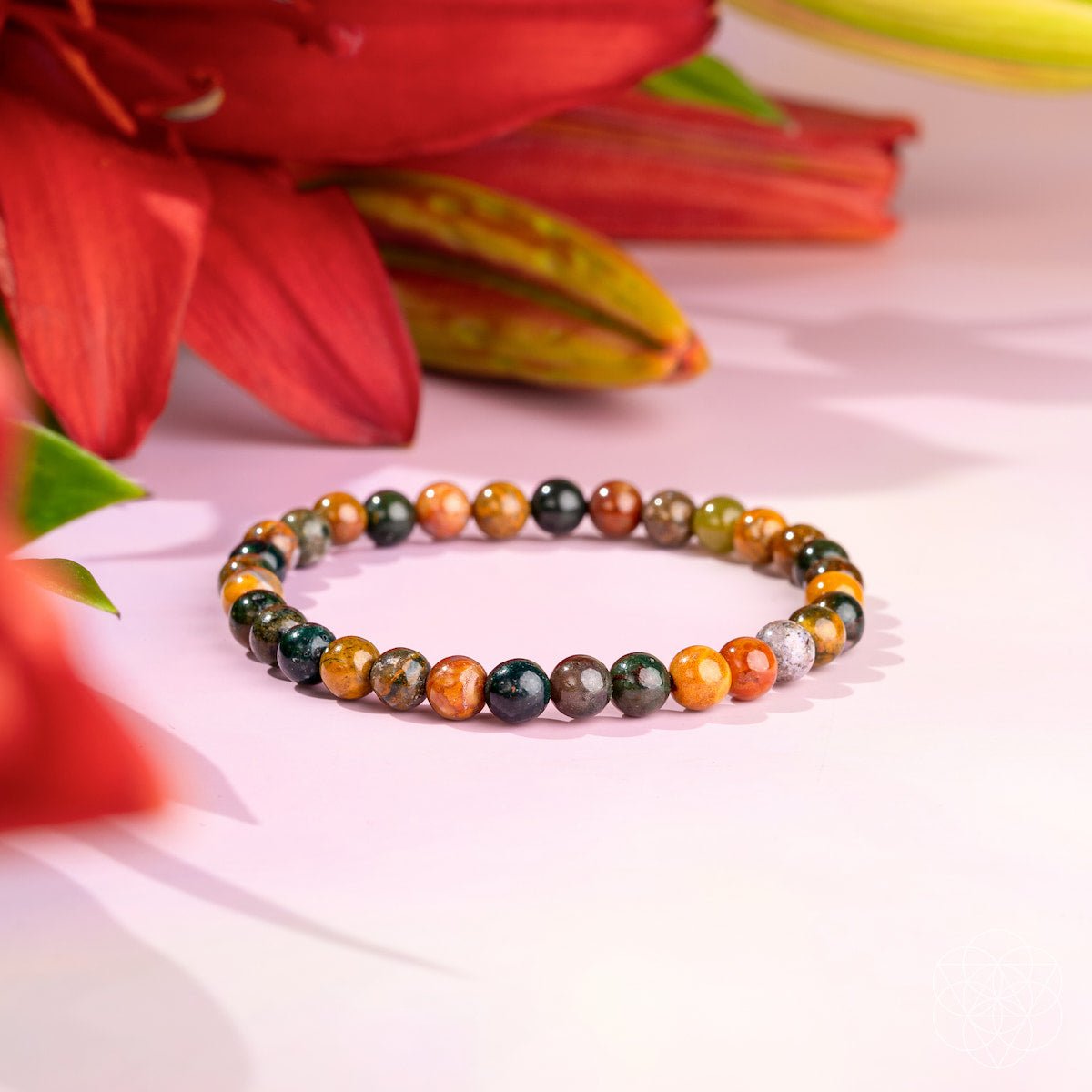 Quiet My Mind – Ocean Jasper Bracelet | 6mm - Lumina Home